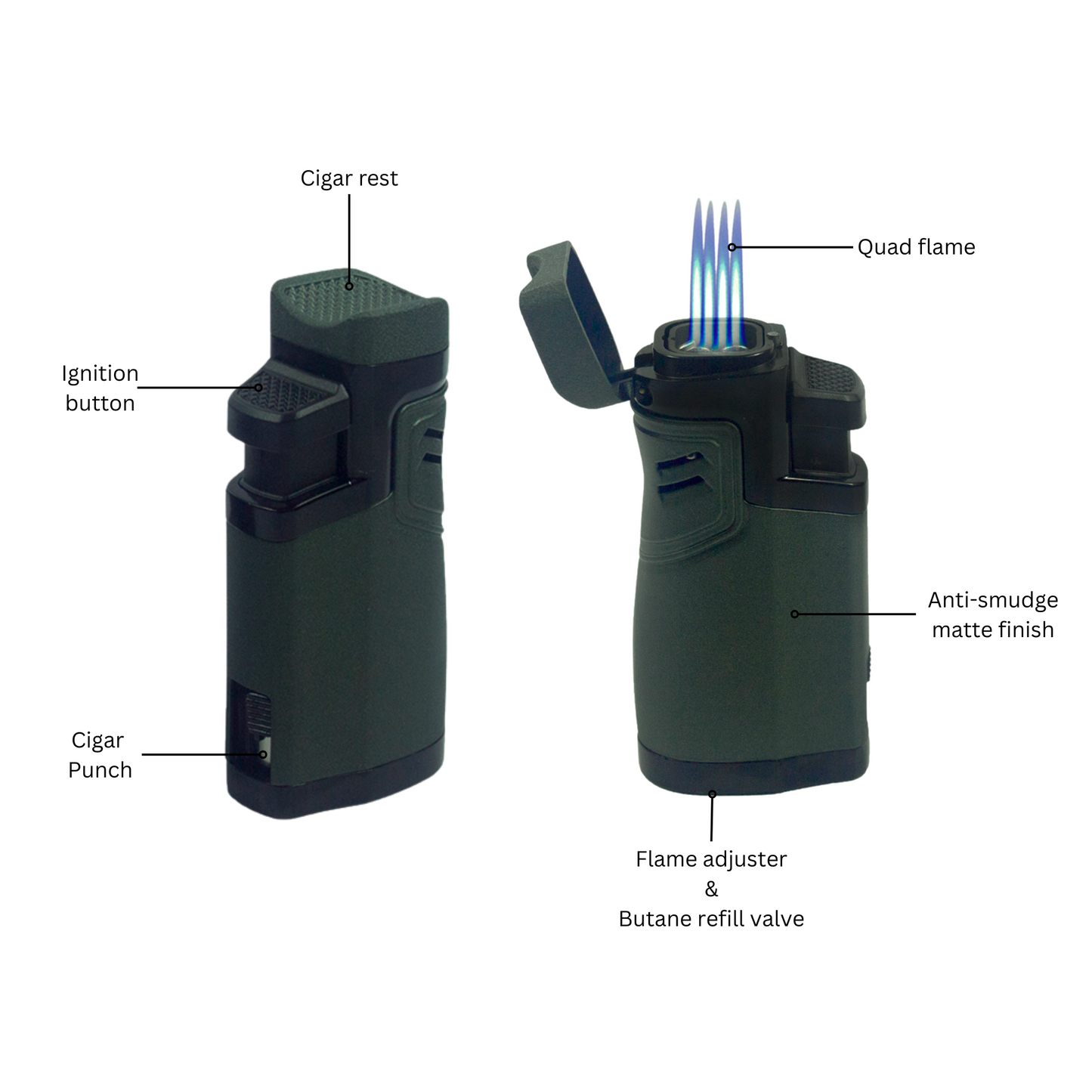 Apollo | Quad Flame Premium Cigar Torch Lighter