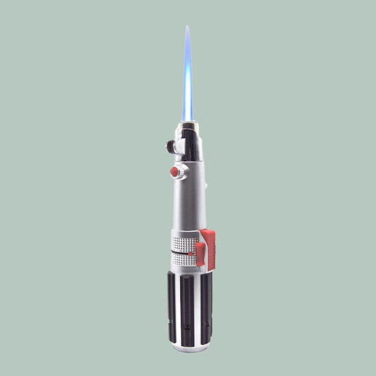 Ever Tech - The Chosen One Lightsaber Torch Lighter Front view with Flame