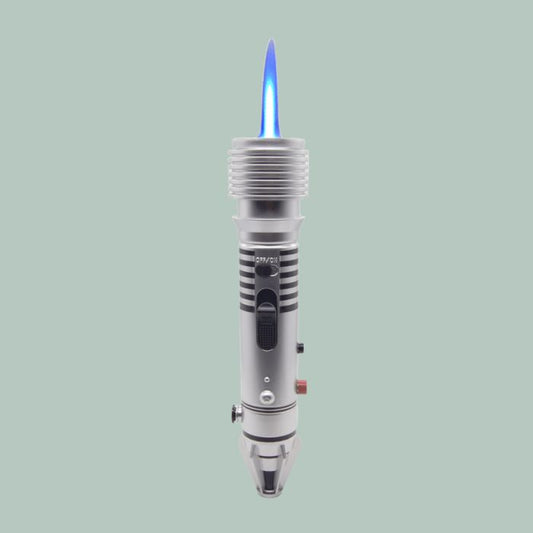 Ever Tech - The General Lightsaber Torch Lighter Front View with Flame