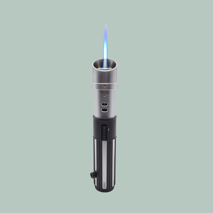 Ever Tech - The Master Lightsaber Torch Lighter Front View with Flame