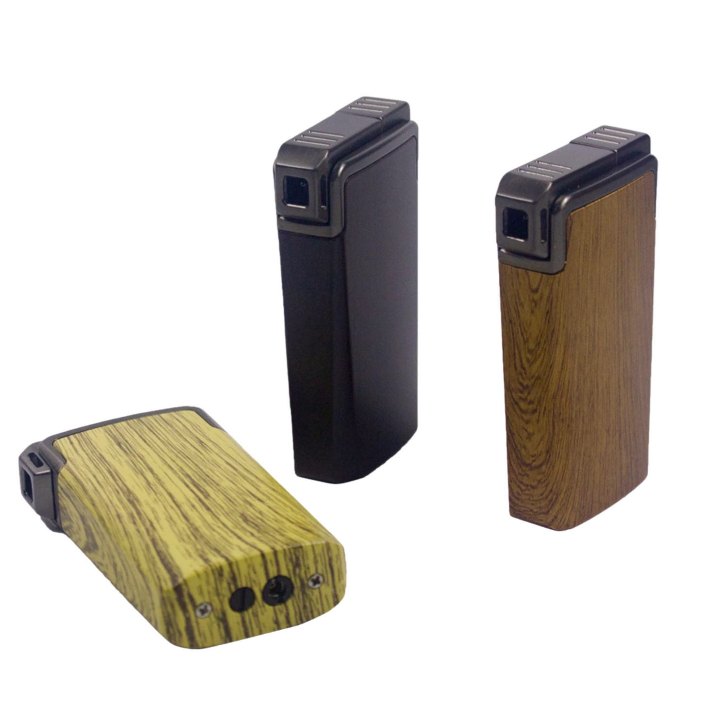 Oberon premium dual flame cigar lighter with all styles bottom view