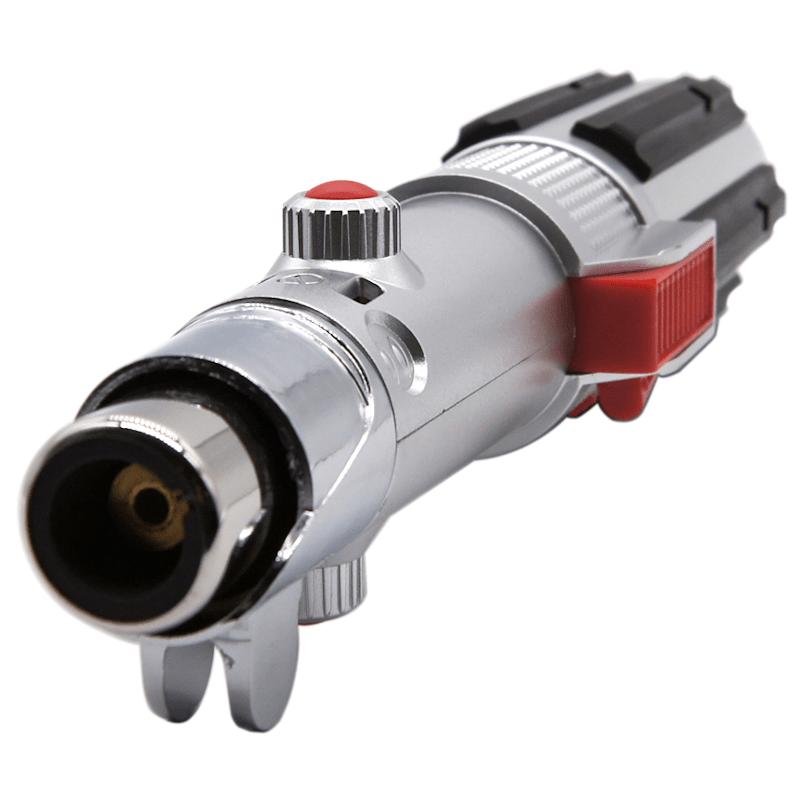 Star Wars Anakin Skywalker lightsaber torch lighter flame nozzle view with red ignition button